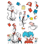 Eureka Cat In The Hat Bulletin Board Set Large Characters - Office Depot