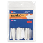 Office Depot Brand Self Adhesive Tabs With Printable Inserts 1 Clear Pack  Of 25 - Office Depot