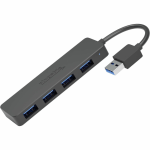 Ativa 4 Port USB 2.0 Hub Black 41512 - Office Depot