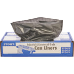 Pitt Plastics 10 Mic Trash Bags, 30 gal, 30H x 37W, Clear, 500