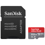 SanDisk Ultra&reg; PLUS 160MB/s MicroSDXC&trade; Memory Card, 512GB, SDSQUBL-512G-AN6IA