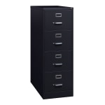 WorkPro 26 12 D Vertical 4 Drawer Legal Size File Cabinet Black ...