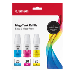 Canon GI 20 MegaTank Ink Inkjet Cyan 1 Each - Office Depot