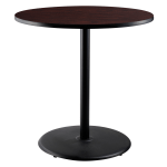 National Public Seating Round Caf&eacute; Table, 42&quot;H x 36&quot;W x 36&quot;D, Mahogany/Black