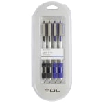 TUL GL Series Retractable Gel Pens Limited Edition Medium Point 0.7 mm  White Barrel With Leopard Pattern Black Ink Pack Of 4 Pens - Office Depot