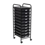 Inval Poly 3 Drawer Rolling Storage Cart 26 x 12 58 x 15 Taupe - Office  Depot