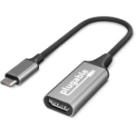 Plugable USB C to HDMI adapter, HDMI 2.0, USB4 / Thunderbolt Adapter for 4K Monitor up to 4K 60Hz - Phone 15+, iPad Pro, Macbook Pro, Dell XPS, Surface Laptop, Lenovo Flex 5, HP Elite Folio - Driverless