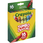 Crayola Large Crayons, 16 Colors/Box (520336)