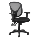 ALPHA HOME Ergonomic Fabric Mid Back Office Task Chair With Lumbar Support  Black - Office Depot