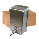 Genuine Joe Horizontal Soap Dispenser - Manual - 1.25 quart Capacity - Stainless Steel - 24 / Carton Genuine Joe Horizontal Soap Dispenser - Manual - 1.25 quart Capacity - Stainless Steel - 24 / Carton
