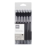 Office Depot Brand Callisto Retractable Gel Ink Pens Medium Point 0.5 mm  Translucent Black Barrel Black Ink Pack Of 12 Pens - Office Depot