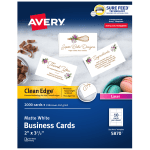 Avery Clean Edge Printable Business Cards With Sure Feed