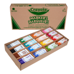 Rotuladores Crayola No Lavables - Pack De 12 Colores Clásicos, Punta Ancha, Ideales Para Dibujo Y Manualidades