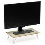 Realspace&reg; Wood Monitor Stand, 4-3/4&quot;H x 18&quot;W x 10&quot;D, Natural/White