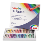Pentel Arts Oil Pastel Set, 5/16 x 2-7/16 Inch, 25 Count, Assorted