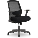 Serta SitTrue Ridgefield Ergonomic MeshVegan Leather High Back Task Chair  GrayBlack - Office Depot