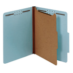 Office Depot&reg; Brand Pressboard Classification Folders With Fasteners, Legal Size, 100% Recycled, Light Blue, Pack Of 10 Folders