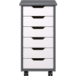 Office Depot Brand Plastic 6 Drawer Storage Cart 26 716 x 12 116 x 14 14  Black - Office Depot