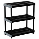 Rimax Heavy Duty Resin Shelving 3 Tier Black - Office Depot