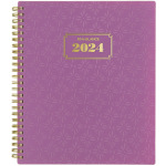  AAG1675G905F24  AT-A-GLANCE - Agenda hebdomadaire/mensuel Badge geo  2024 - violet - 11 po H x 8 1/2 po l - bilingue