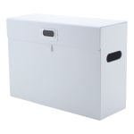 Office Depot Brand Stackable File Tote Box Letter Size 10 710 H x 22 45 D x  13 710 W ClearBlack - Office Depot