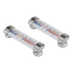 Taylor Precision Products Fridge And Freezer Thermometers, 1-1/4&rdquo;H x 1-1/4&rdquo;W x 5-5/16&rdquo;D, Pack Of 2 Thermometers