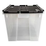 Akro-Mils 98486CLDBL 12-Gallon Plastic Storage KeepBox with Attached Lid, 21-1/2 by 15 by 12-1/2, Semi Clear, Pallet of 48