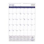 2024 Blueline DuraGlobe Monthly Wall Calendar