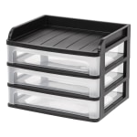 Really Useful Box Plastic 4 Drawer Storage Tower 7 Liters 18 x 15 34 x 12  ClearBlue - Office Depot
