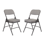  Realspace® Upholstered Padded Folding Chair, Gray : Home &  Kitchen