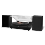 TRX-811BS , Trexonic 3-Speed Vinyl Turntable Home Stereo System with CD  Player, Dual Cassette Player, Bluetooth, FM Radio & USB/SD Recording  and Wired Shelf Speakers