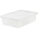 Really Useful Box Plastic Storage Container With HandlesLatch Lid 28 x 17  516 x 12 14 Clear - Office Depot