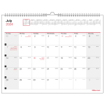 20242025 Office Depot® Brand Monthly Academic Wall Calendar, 11" x 81
