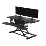 VersaDesk Power Riser  Sit-To-Stand Height-Adjustable Electric Desk Converter, 40&quot;W x 24&quot;D, Black