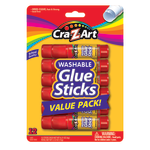Cra-Z-Art Washable School Glue Sticks, 0.21 Oz, Pack Of 12 Sticks