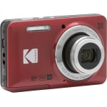 Kodak PIXPRO FZ55 16.4 Megapixel Compact Camera - Red - 1/2.3&quot; CMOS Sensor - Autofocus - 2.7&quot;LCD - 5x Optical Zoom - 6x Digital Zoom - Digital (IS) - 4608 x 3456 Image - 1920 x 1080 Video - Full HD Recording - HD Movie Mode