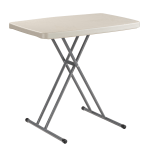 National Public Seating Commercialine&reg; Height-Adjustable Personal Folding Table, 28&quot;H x 20&quot;W x 30&quot;D, Speckled Gray