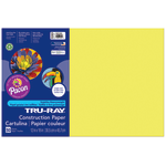 Tru-Ray&reg; Construction Paper, 12&quot; x 18&quot;, 50% Recycled, Lively Lemon, Pack Of 50