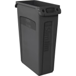 Rubbermaid Commercial Slim Jim 23-Gallon Vented Waste Containers - 23 gal Capacity - Rectangular - Durable, Handle - 30 Rubbermaid Commercial Slim Jim 23-Gallon Vented Waste Containers - 23 gal Capacity - Rectangular - Durable, Handle - 30