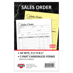COSCO Service Invoice Form Book With Slip 2 Part Carbonless 5 38 x 8 12 ...