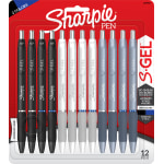 Sharpie&reg; S-Gel Fashion Barrel Gel Pens, Medium Point, 0.7 mm, Assorted Barrel, Assorted Ink, Pack Of 12 Pens