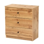 Baxton Studio Maison Wood Storage Chest 3 Drawer 28 12 H x 31 14 W