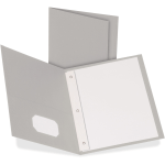 Oxford Twin Pocket 3 Hole Fastener Folders Letter Size 8 12 x 11 Gray ...