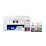 Epson EcoTank ET-3850 Wireless Color Inkjet All-in-One Supertank Printer,  White - Print Scan Copy - 15.5 ppm, 4800 x 1200 dpi, 2.4 LCD, 30-Sheet  ADF