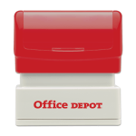Same Day Custom Pre Inked Stamp 916 x 1 12 Impression Red - Office Depot