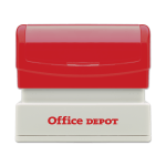 Office Depot Brand Mini Message Stamp Kit 1 x 14 Impression BlueRed Ink -  Office Depot