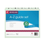 Smead A Z Pressboard File Guides 15 Cut Letter Size 100percent Recycled ...