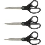 Office Depot Brand Scissors, 8, Straight, Black, Pack Of 2