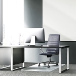 Lorell glass chair online mat