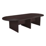 Boss Office Products 120&quot;W Wood Race Track Conference Table, Mocha
